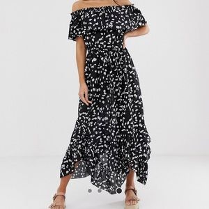 ASOS DESIGN Tall Off-Shoulder Beach Maxi Dress